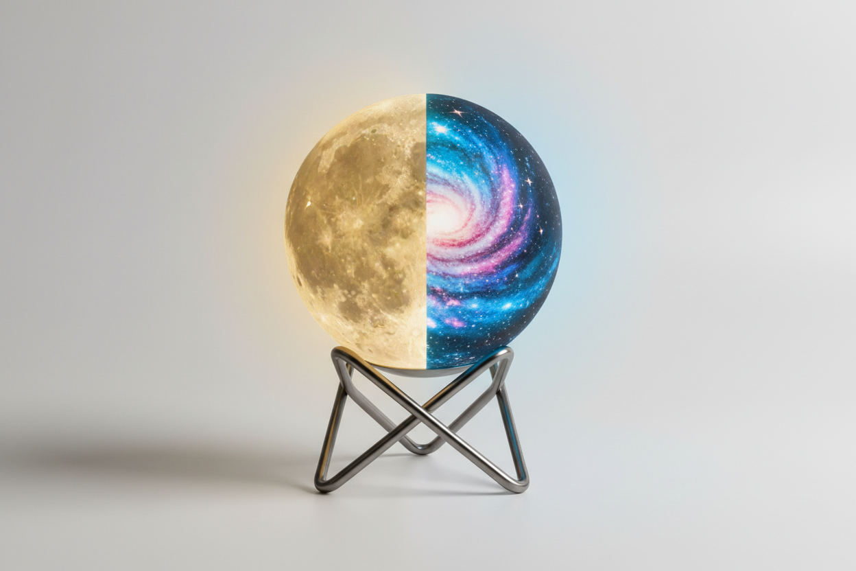 lampara led del luna o galaxia